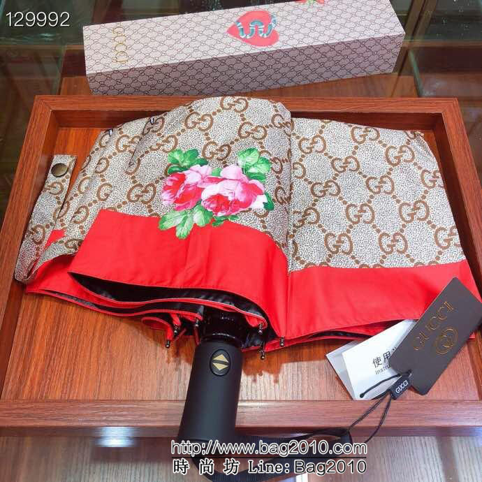 GUCCI古馳 最新火爆單品 極品G家自動傘 防曬隔熱 防雨防紫外線隔熱傘  sll1009